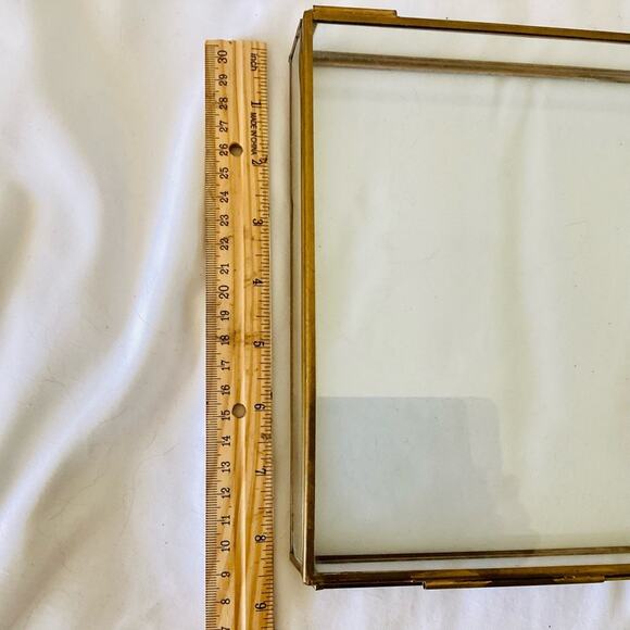 Brass Rim Rectangular Glass Tray - Picture 5 of 5